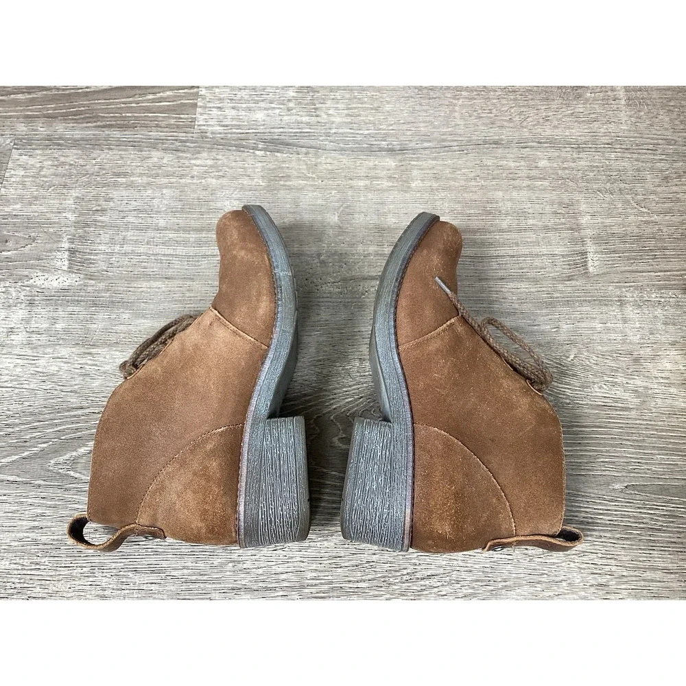 NAOT Womens 7 Love Brown Suede Lace Up Bootie Ankle Boot Size EU 38